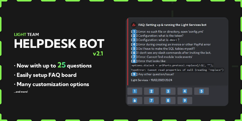  Helpdesk Bot | FAQ Board Creator  Cover image