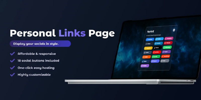  Personal links page | Simple & elegant Cover image