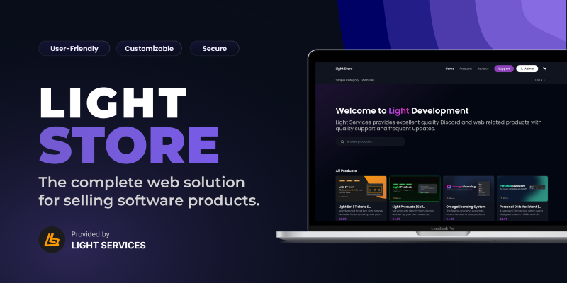 Light Store | Sell your software products #1