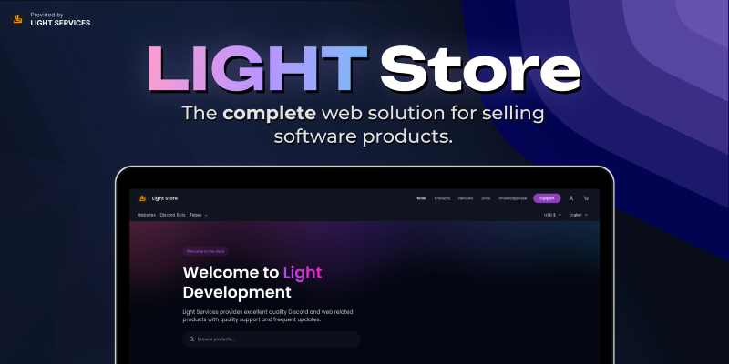 Light Store | Sell your software products Cover image