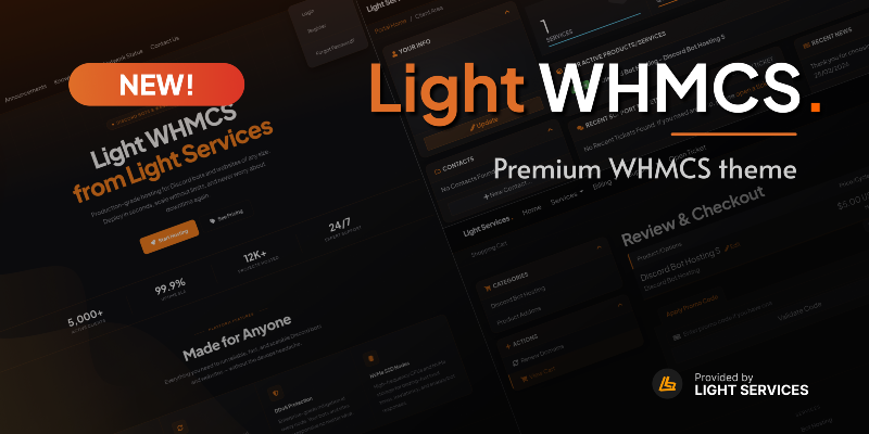 Light WHMCS | Premium Hosting Theme