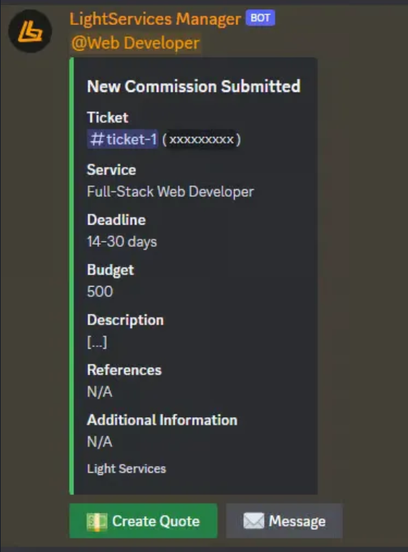Light Bot | Tickets & Invoicing #2