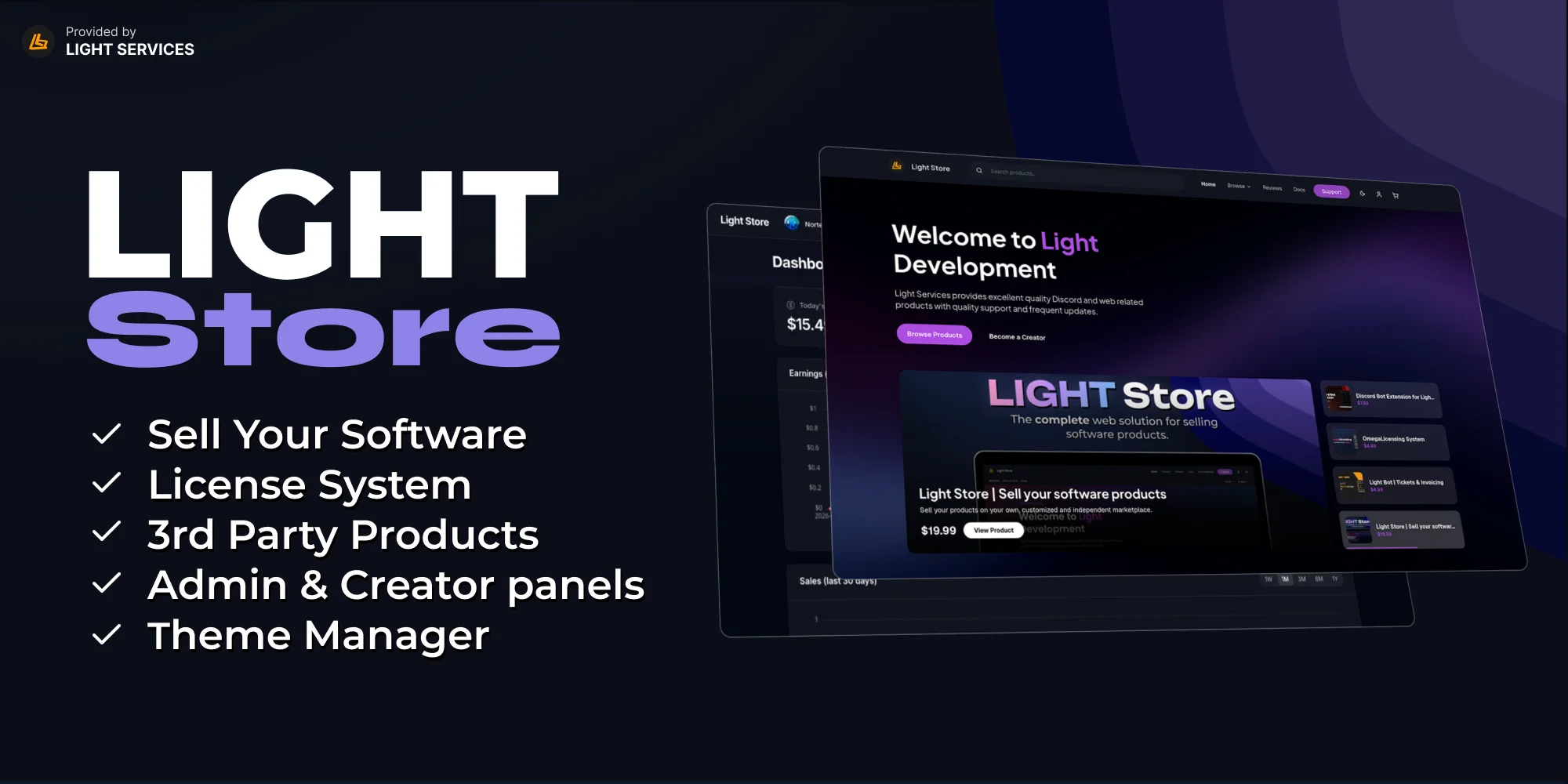 Light Store | Sell your software products